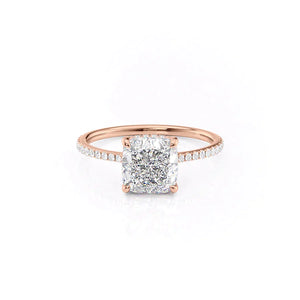 The Pave Maia Set With A 3 Carat Cushion Lab Diamond