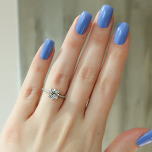 The Pave Maia Set With A Cushion Lab Diamond