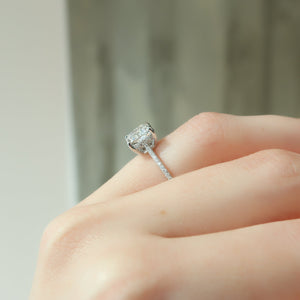 The Pave Maia Set With A 2 Carat Cushion Lab Diamond
