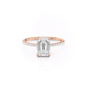 The Pave Maia Set With A 2 Carat Emerald Lab Diamond