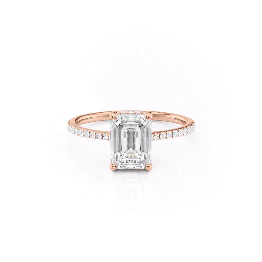 The Pave Maia Set With A 2.5 Carat Emerald Lab Diamond