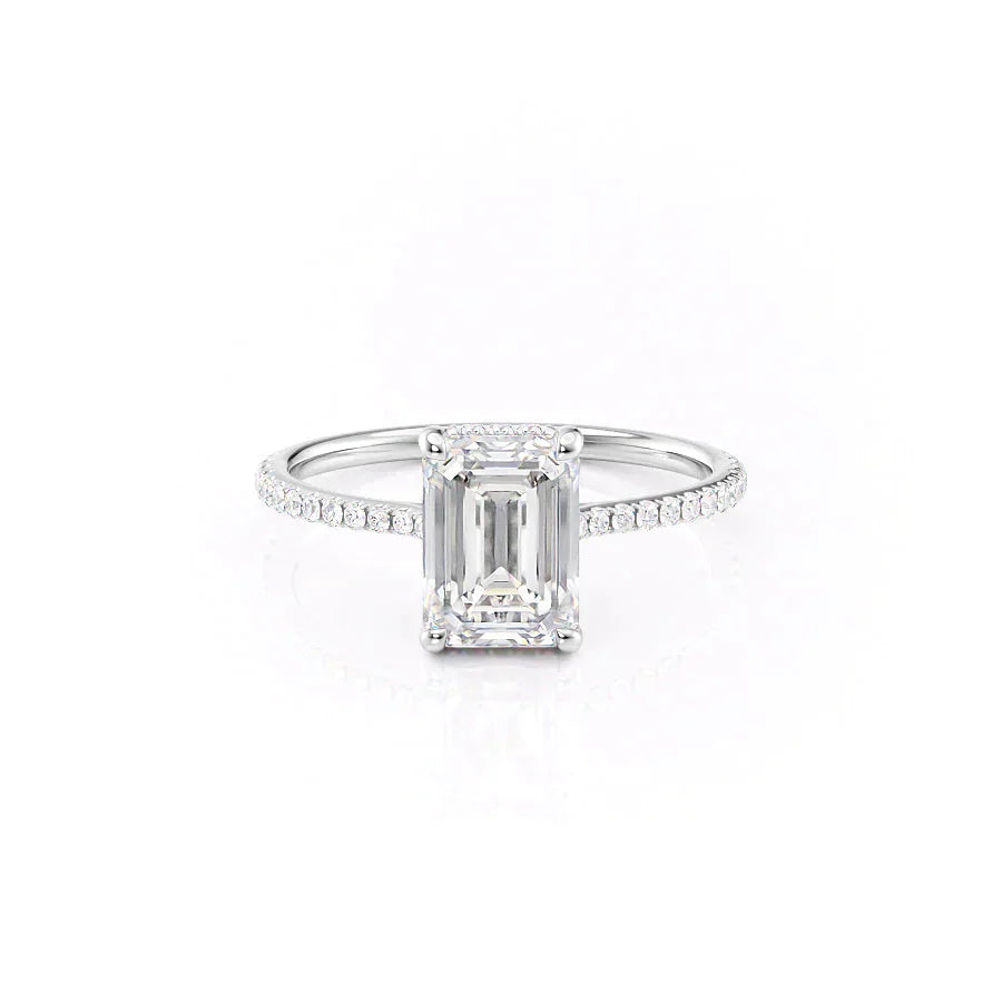 The Pave Maia Set With A 1 Carat Emerald Lab Diamond