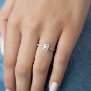 The Pave Maia Set With A 2 Carat Emerald Lab Diamond