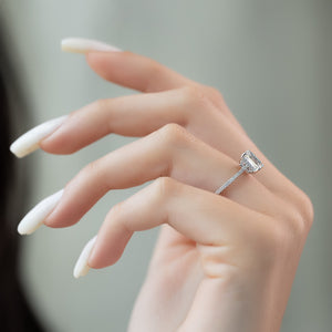 The Pave Maia Set With A Emerald Moissanite