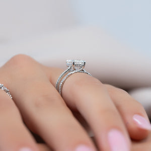 The Pave Maia Set With A 2 Carat Emerald Lab Diamond