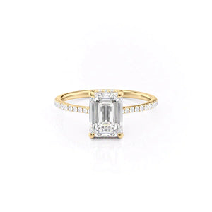 The Pave Maia Set With A 1.5 Carat Emerald Moissanite