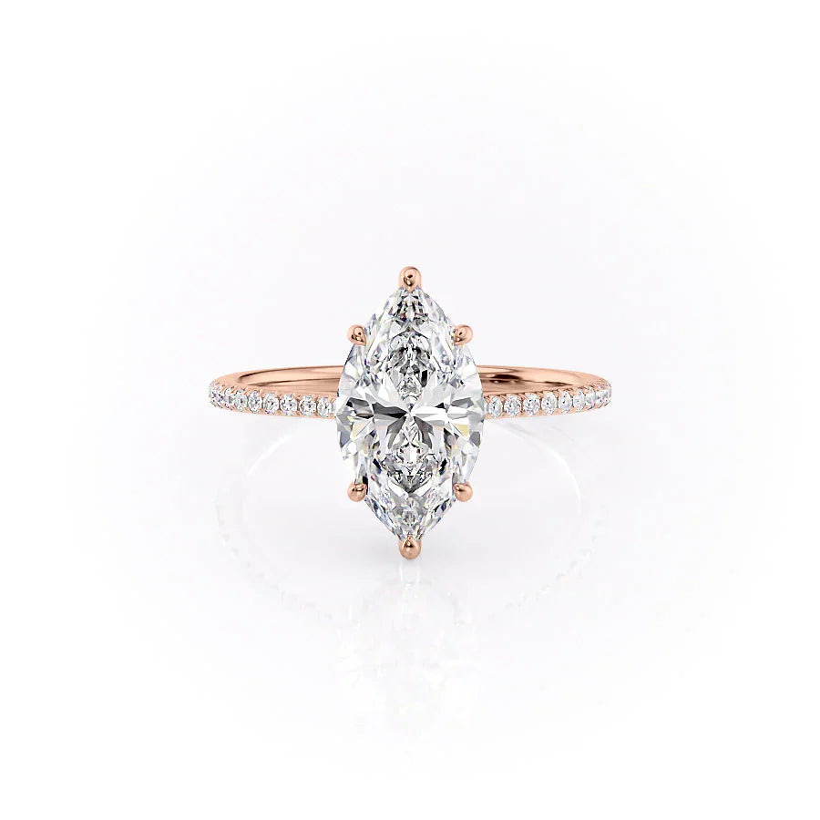 The Pave Maia Set With A 4.5 Carat Marquise Moissanite