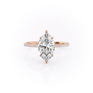 The Pave Maia Set With A 1.5 Carat Marquise Moissanite