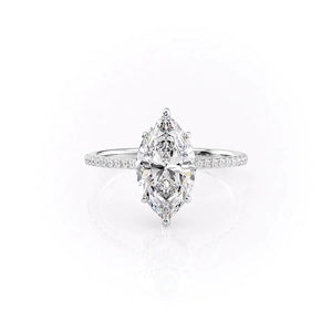 The Pave Maia Set With A 1 Carat Marquise Lab Diamond