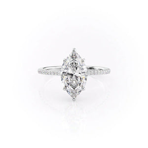 The Pave Maia Set With A 2.5 Carat Marquise Moissanite