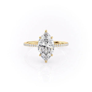 The Pave Maia Set With A 2.5 Carat Marquise Moissanite