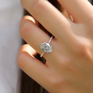 The Pave Maia Set With A 4.5 Carat Oval Moissanite