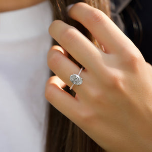 The Pave Maia Set With A 4.5 Carat Oval Moissanite