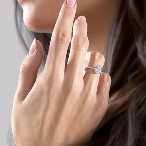 The Pave Maia Set With A 4.5 Carat Oval Moissanite