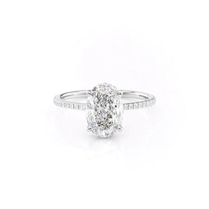 The Pave Maia Set With A 2.5 Carat Oval Lab Diamond