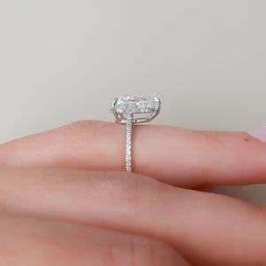 The Pave Maia Set With A 1 Carat Pear Lab Diamond