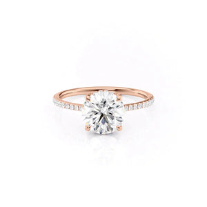 The Pave Maia Set With A 1.5 Carat Round Moissanite