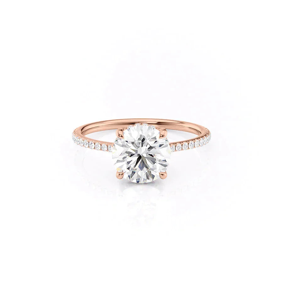 The Pave Maia Set With A 1 Carat Round Lab Diamond