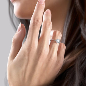 The Pave Maia Set With A 2 Carat Round Lab Diamond