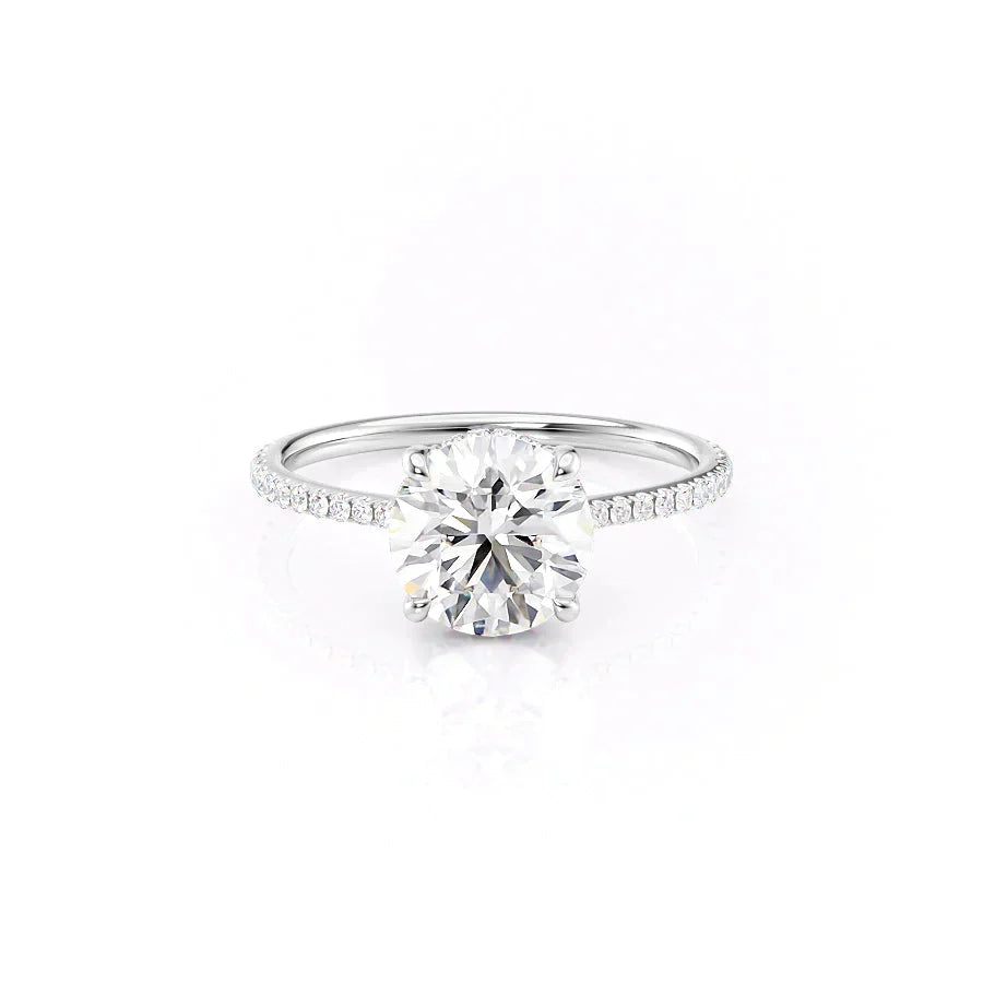 The Pave Maia Set With A 3.5 Carat Round Moissanite
