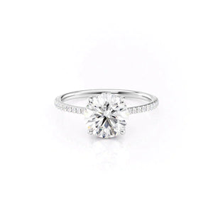 The Pave Maia Set With A 3.5 Carat Round Moissanite
