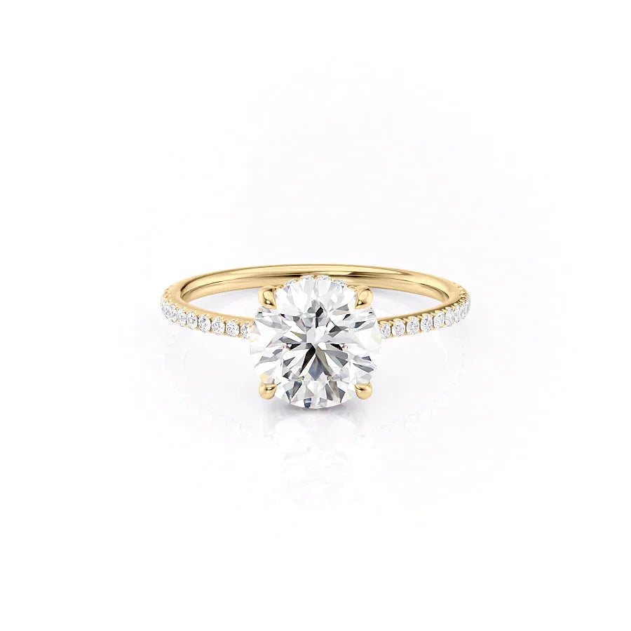The Pave Maia Set With A 1 Carat Round Lab Diamond