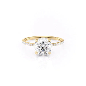 The Pave Maia Set With A 2.5 Carat Round Lab Diamond