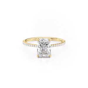 The Pave Maia Set With A 1 Carat Radiant Lab Diamond