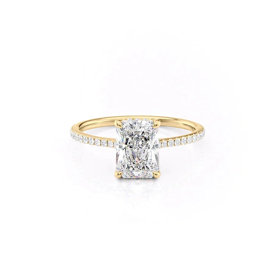 The Pave Maia Set With A 2 Carat Radiant Lab Diamond