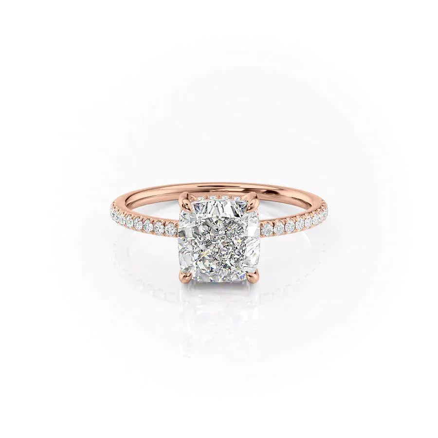 The Mandy Set With A 1 Carat Cushion Lab Diamond