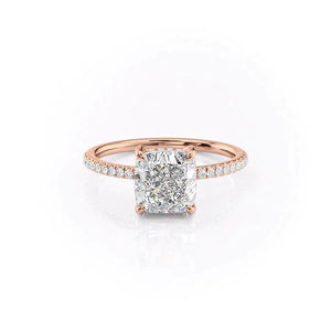 The Mandy Set With A 1.5 Carat Cushion Lab Diamond