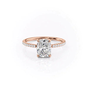 The Mandy Set With A 1 Carat Elongated Cushion Lab Diamond