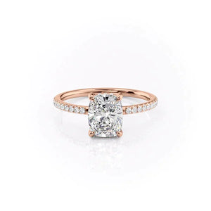 The Mandy Set With A Elongated Cushion Moissanite