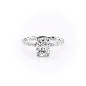 The Mandy Set With A 1.5 Carat Elongated Cushion Lab Diamond