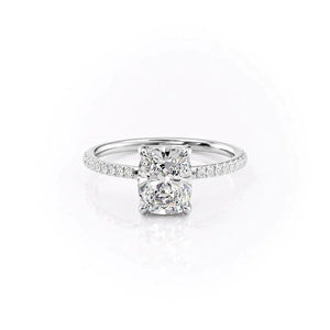 The Mandy Set With A 2 Carat Elongated Cushion Lab Diamond