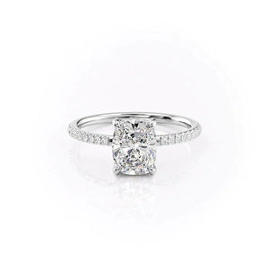 The Mandy Set With A Elongated Cushion Moissanite