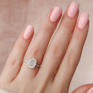 The Mandy Set With A Elongated Cushion Moissanite