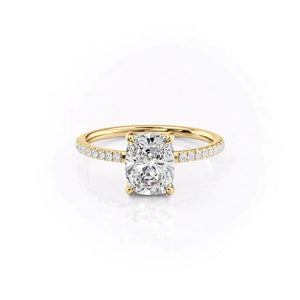 The Mandy Set With A 3 Carat Elongated Cushion Lab Diamond