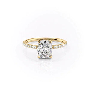 The Mandy Set With A Elongated Cushion Moissanite