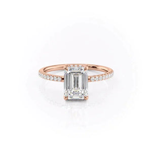 The Mandy Set With A Emerald Moissanite