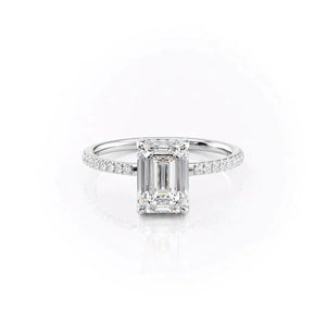 The Mandy Set With A 3 Carat Emerald Lab Diamond