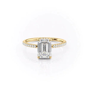 The Mandy Set With A 1 Carat Emerald Lab Diamond
