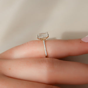The Mandy Set With A 3 Carat Emerald Lab Diamond