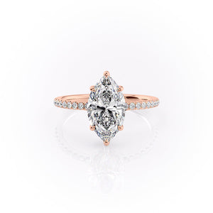 The Mandy Set With A 2.5 Carat Marquise Lab Diamond