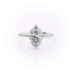 The Mandy Set With A 2 Carat Marquise Lab Diamond