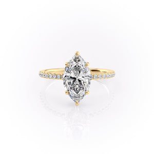 The Mandy Set With A 3 Carat Marquise Lab Diamond