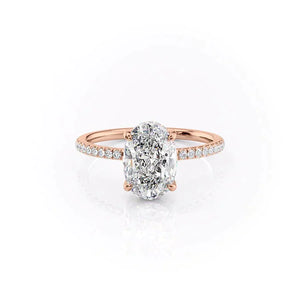 The Mandy Set With A 2.5 Carat Oval Lab Diamond