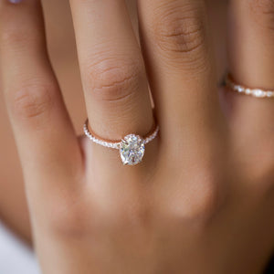 The Mandy Set With A 2 Carat Oval Lab Diamond