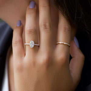 The Mandy Set With A 2 Carat Oval Lab Diamond