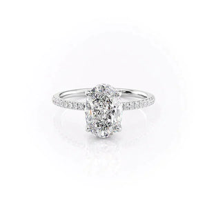 The Mandy Set With A 1 Carat Oval Lab Diamond